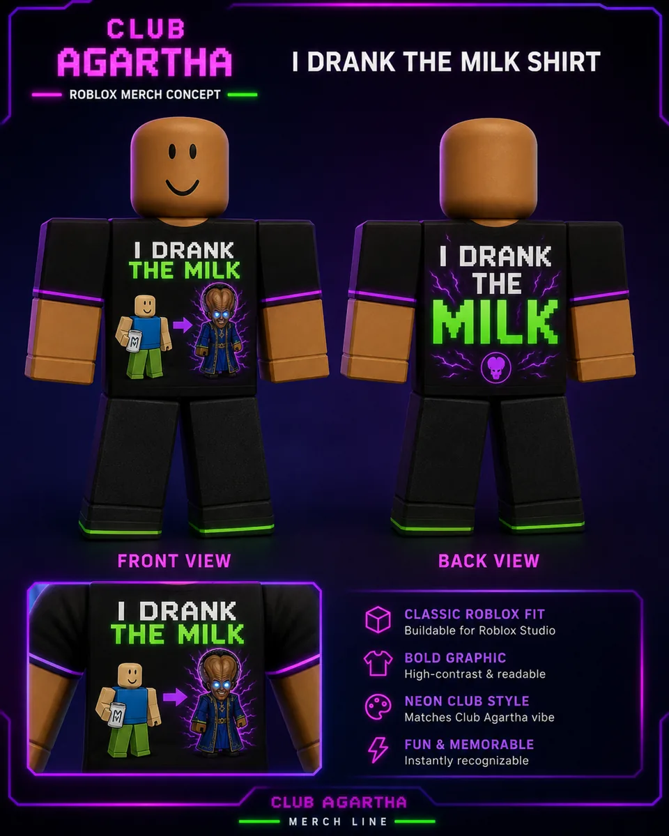 I Drank the Milk tee development plate
