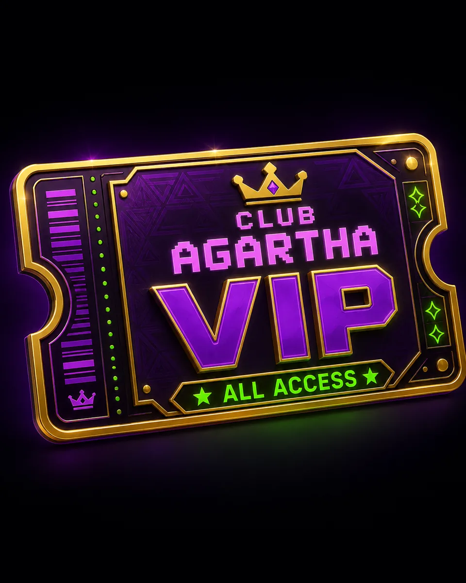Club Agartha VIP pass development plate