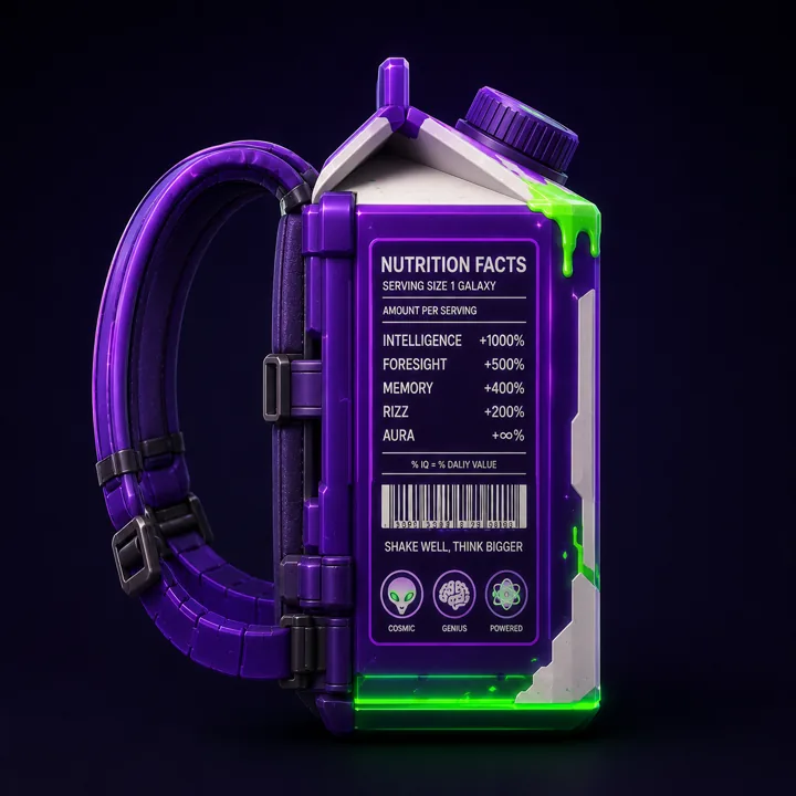 Right view of the Agarthan Milk backpack