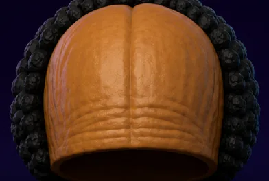Front view of the Forehead Hat