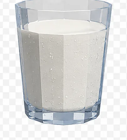 Left view of an Agarthan Milk glass