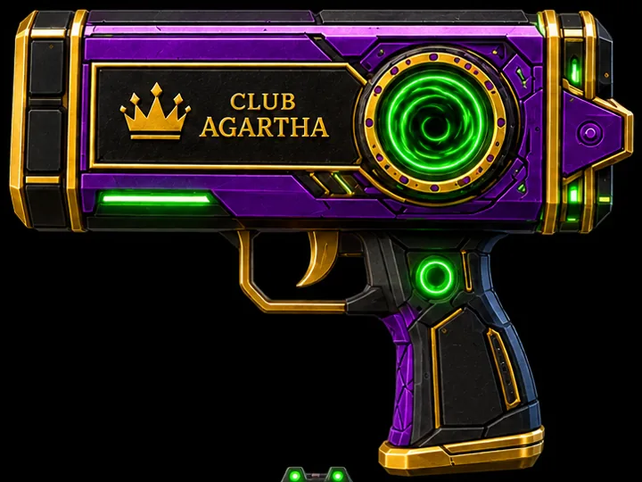 Left view of the Club Agartha portal device